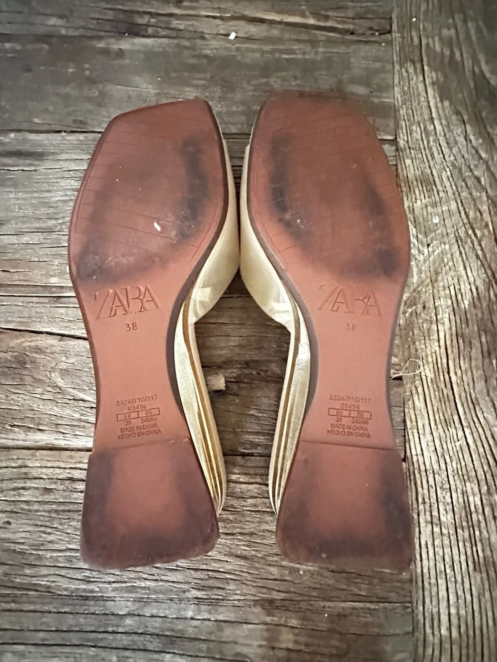 Zara wedge slides
